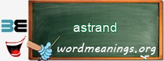 WordMeaning blackboard for astrand